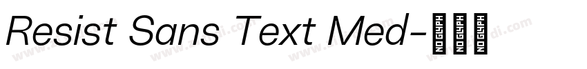 Resist Sans Text Med字体转换